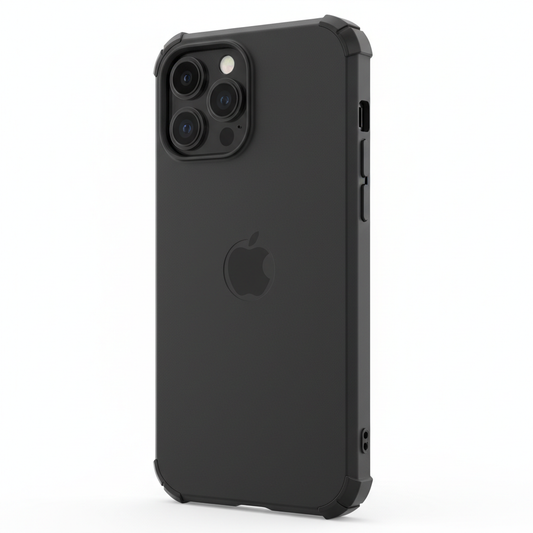 Durable matte black iPhone 15 Pro Max case with reinforced corners